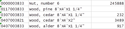 Excel Output