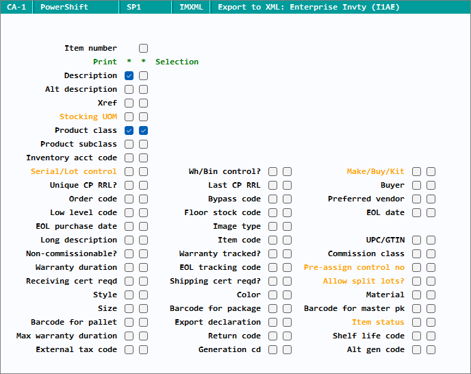 IMXML screen